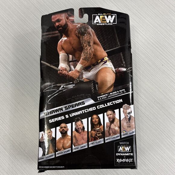 AEW Unmatched Series 5 - Shawn Spears #35 Action Figure WWE Jazwares NEW - Picture 6 of 6